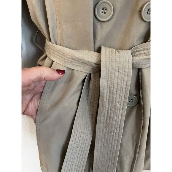 Target Dry Womens Jacket Size M Belted Beige Short Trench Medium Lined - Picture 4 of 12